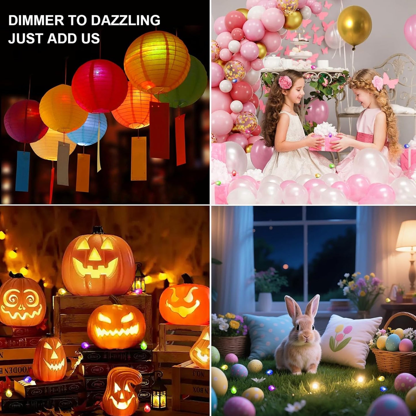 Aogist 50Pcs Balloon Lights with Hook,Long Standby Time,Waterproof Mini Light for Birthday Party Wedding Christmas Halloween Easter Decorative (Steady, Yellow)