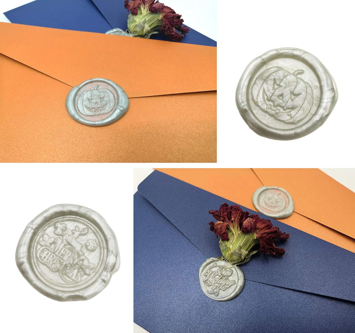 VARACL Hot Melt Glue Sealing Sticks for Letter Seal Stamp - Great for Wedding Invitations, Cards Envelopes, Snail Mails, Postcards, Greeting Cards, Gift Ideas, 7 x 100 mm, 20PCS (Silver)