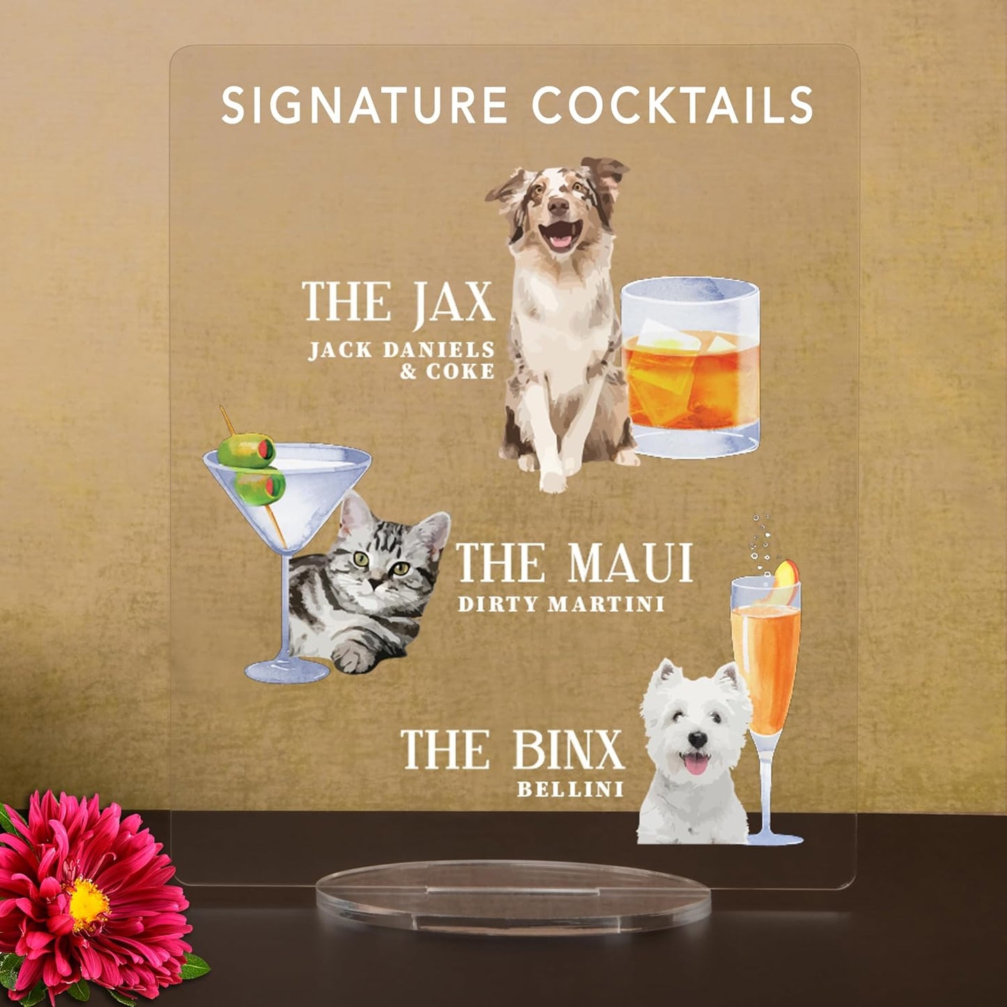 Pet Signature Drink Wedding Signs