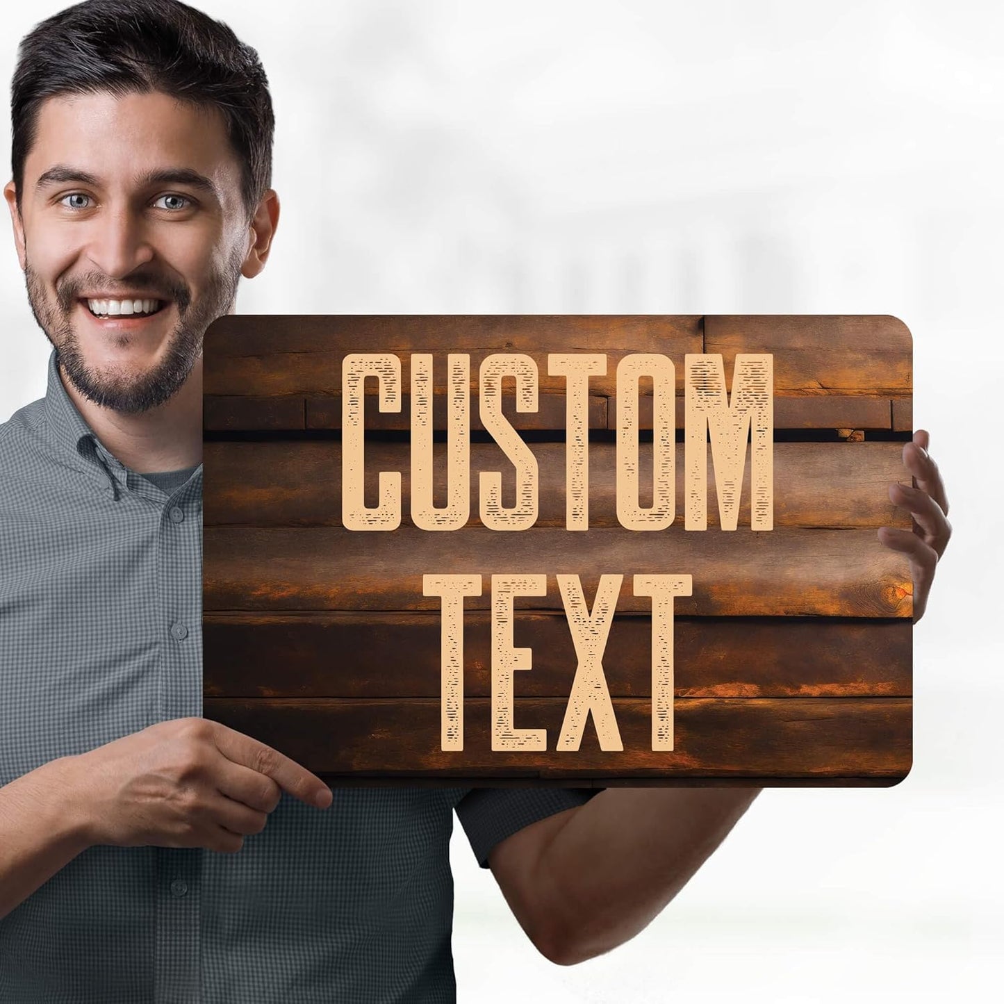 Custom Sign, Custom Street Sign, 11 Font Colors, 13 Font Styles, 4 Hole Options, 22 Sizes, 12x18 Inches, Rust Free DiBound, Fade Resistant, Made in USA by My Sign Center (Vintage Wood)