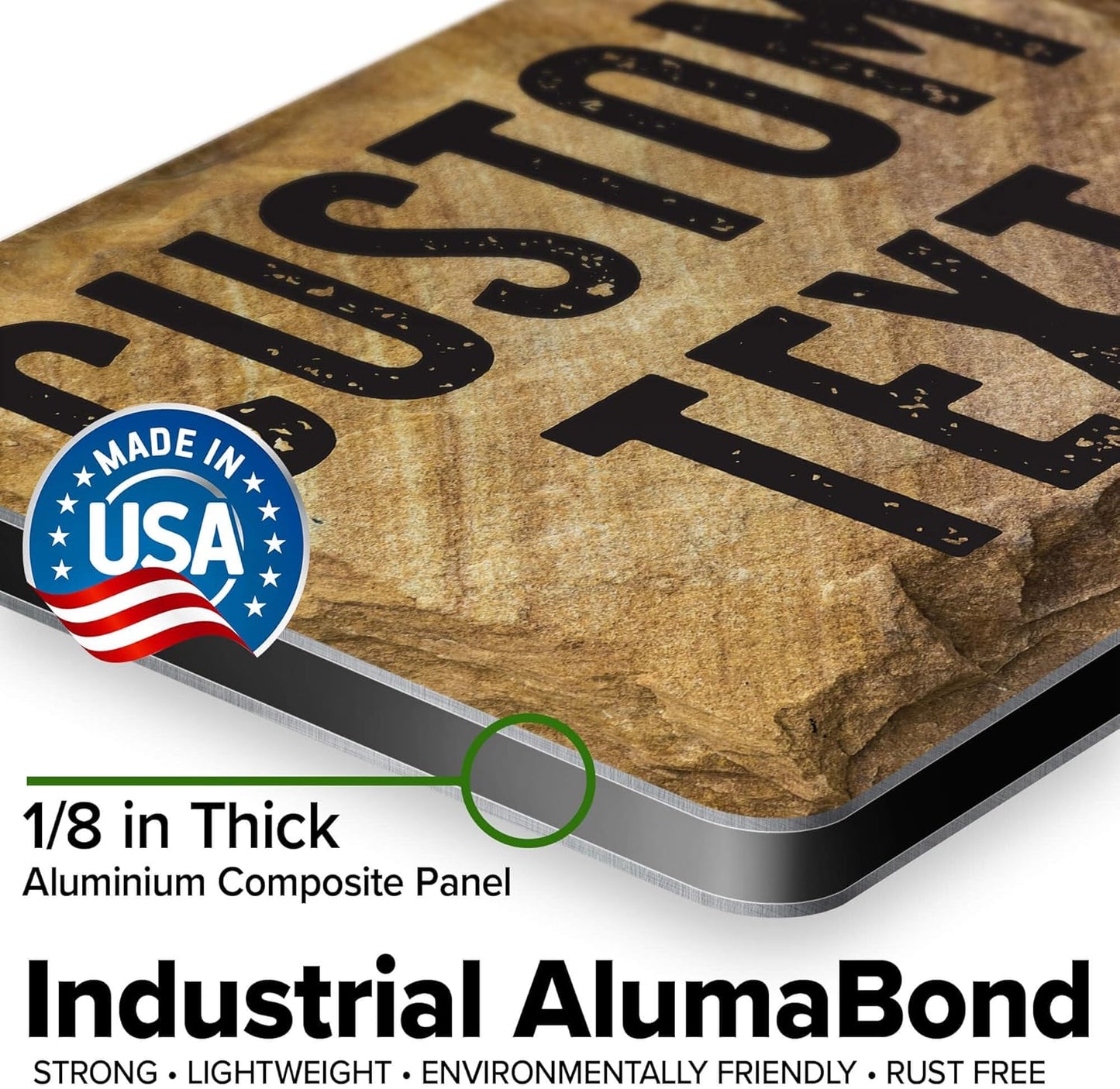 Custom Sign, Custom Street Sign, 11 Font Colors, 13 Font Styles, 4 Hole Options, 22 Sizes, 7x10 Inches, Rust Free DiBound, Fade Resistant, Made in USA by My Sign Center (Stone)