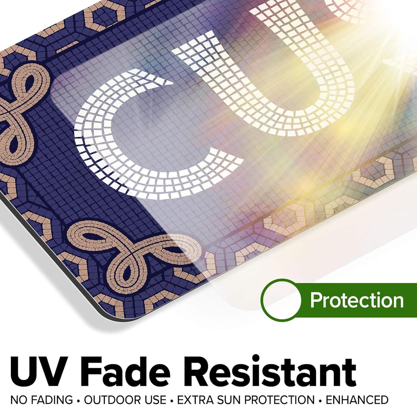 Custom Sign, Custom Street Sign, 11 Font Colors, 13 Font Styles, 4 Hole Options, 22 Sizes, 6x30 Inches, Rust Free DiBound, Fade Resistant, Made in USA by My Sign Center (Fauxsaic 1)