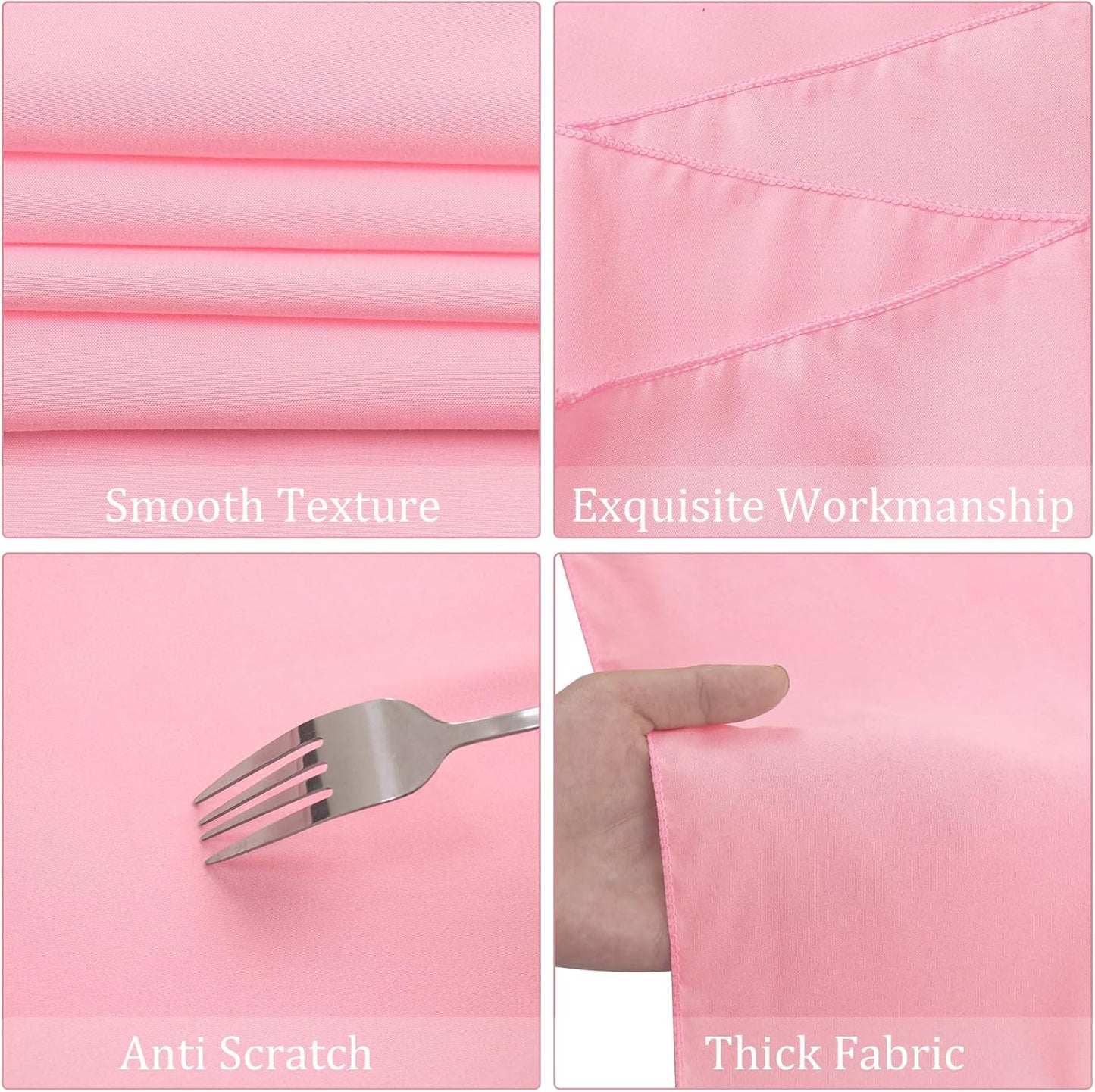 8 Pack Round Tablecloth 70 Inch Pink Round Table Covers Bulk Washable Polyester Fabric Table Clothes for Wedding Party Reception Banquet Buffet Restaurant (Pink, 70 Inch)