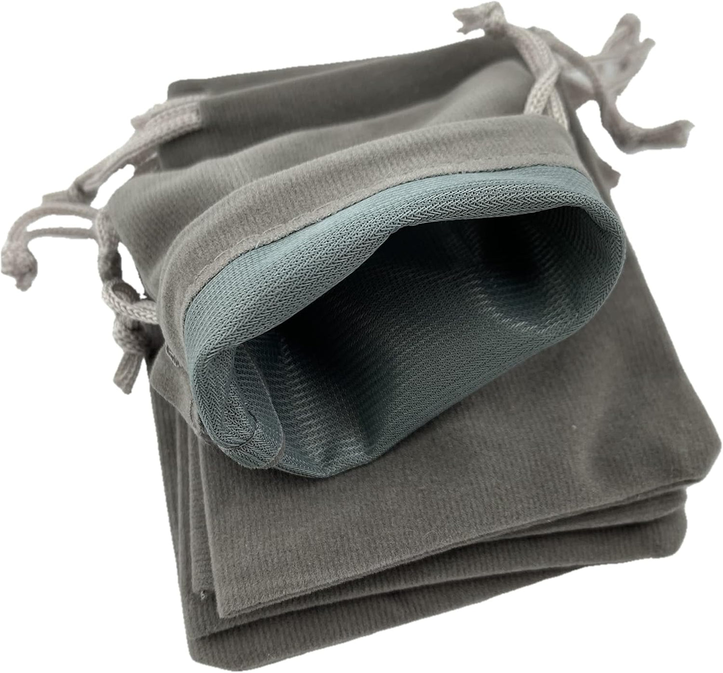 Palmhomee Pack of 48 3x4 Inch Velvet Drawstring Bags Gift Bag Velvet Pouch For Jewelry Wedding and Party Favor (Gray)