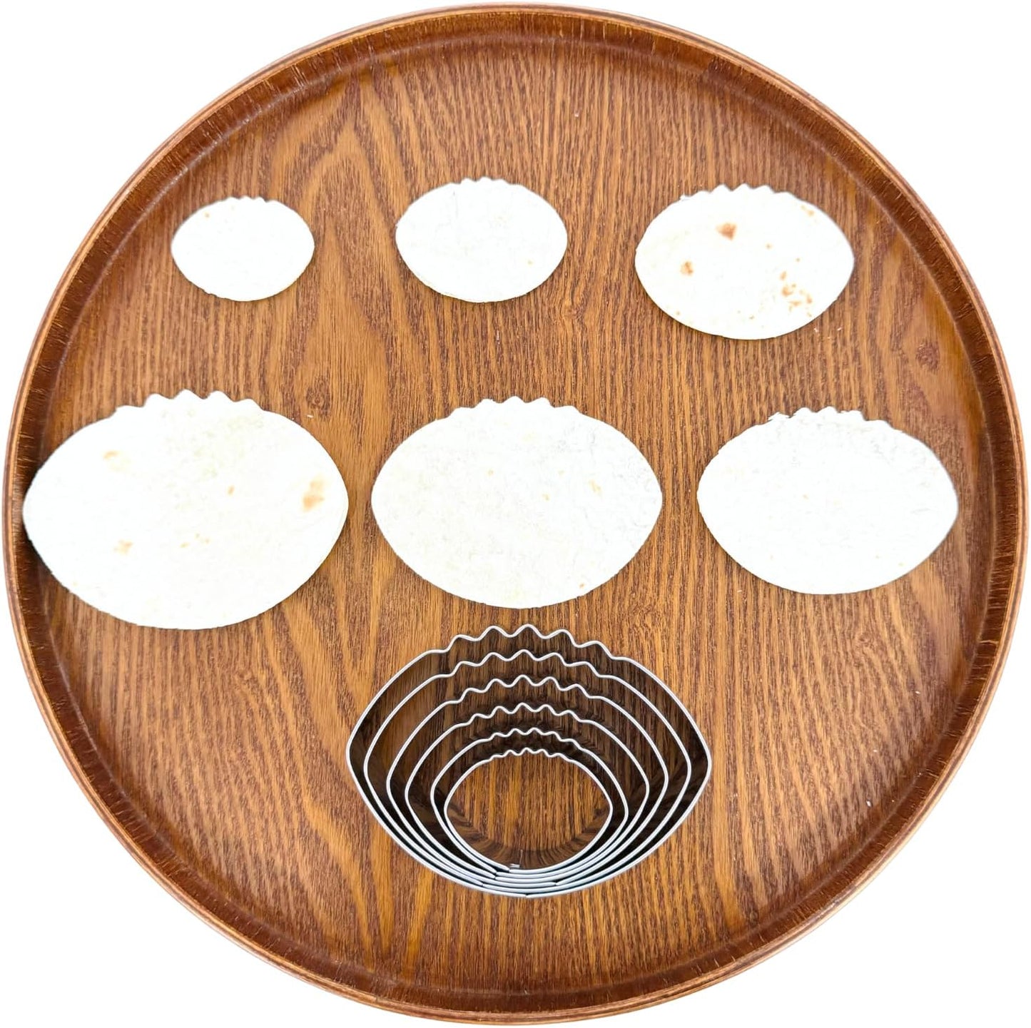 Football Cookie Cutter Set-6 Piece-4.5" 4.0" 3.5" 3.0" 2.5" 2"-Dishwasher Safe-Sports Cookie Cutters Bread and Fondant Baking Molds for Party