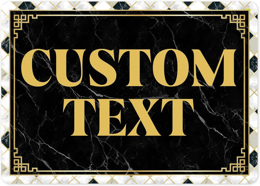 Custom Sign, Custom Street Sign, 11 Font Colors, 13 Font Styles, 4 Hole Options, 22 Sizes, 10x14 Inches, Rust Free DiBound, Fade Resistant, Made in USA by My Sign Center (Marble Tile)