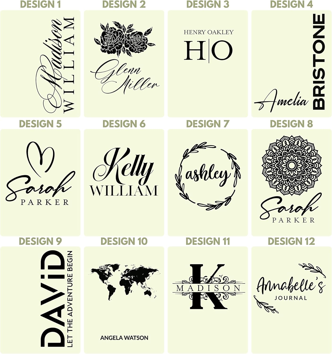 Personal Leather Journal Notebooks | 12 Design, 9 Color - Blue | Journal for Women, Men - Custom Notebook to Write in - Diary for Girls, Women - Personalized Gift Idea for Girl, Boy, Mom and Dad