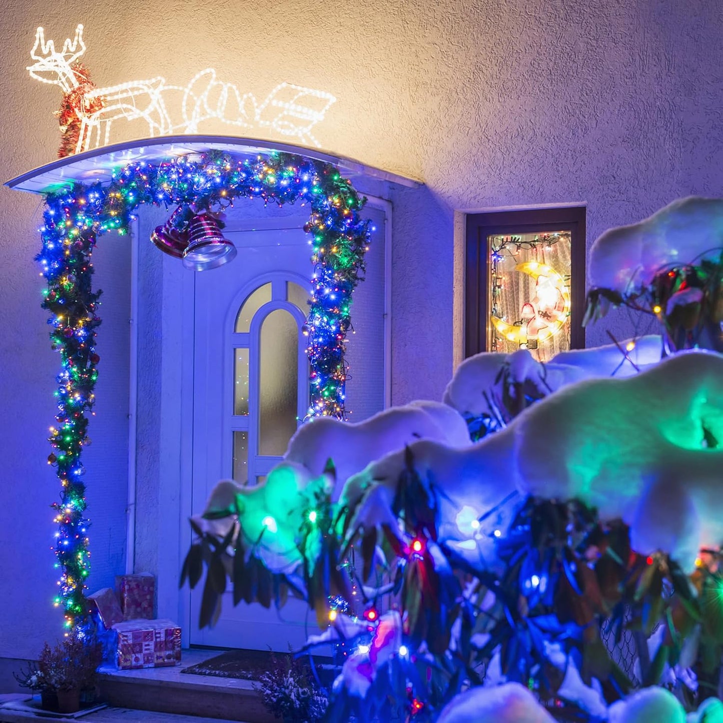 200 LED Christmas String Lights, 72FT Indoor Lights Plug-in with 8 Modes & Timer & Memory Function, Waterproof Christmas Lights Outdoor for Holiday Party Christmas Tree Decor