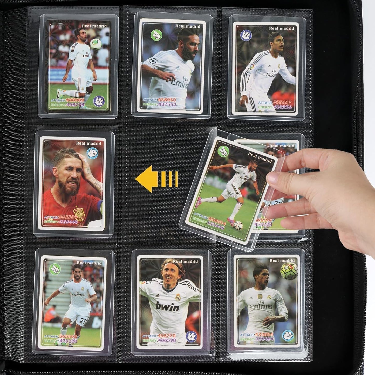 Toploader Binder with 9-Pocket Pages, Holds 288 "3×4" Rigid Toploader Hard Cases, Card Holder for Collectible Cards or Sports Cards, Durable Sleeves for Storage & Display (Viridian)