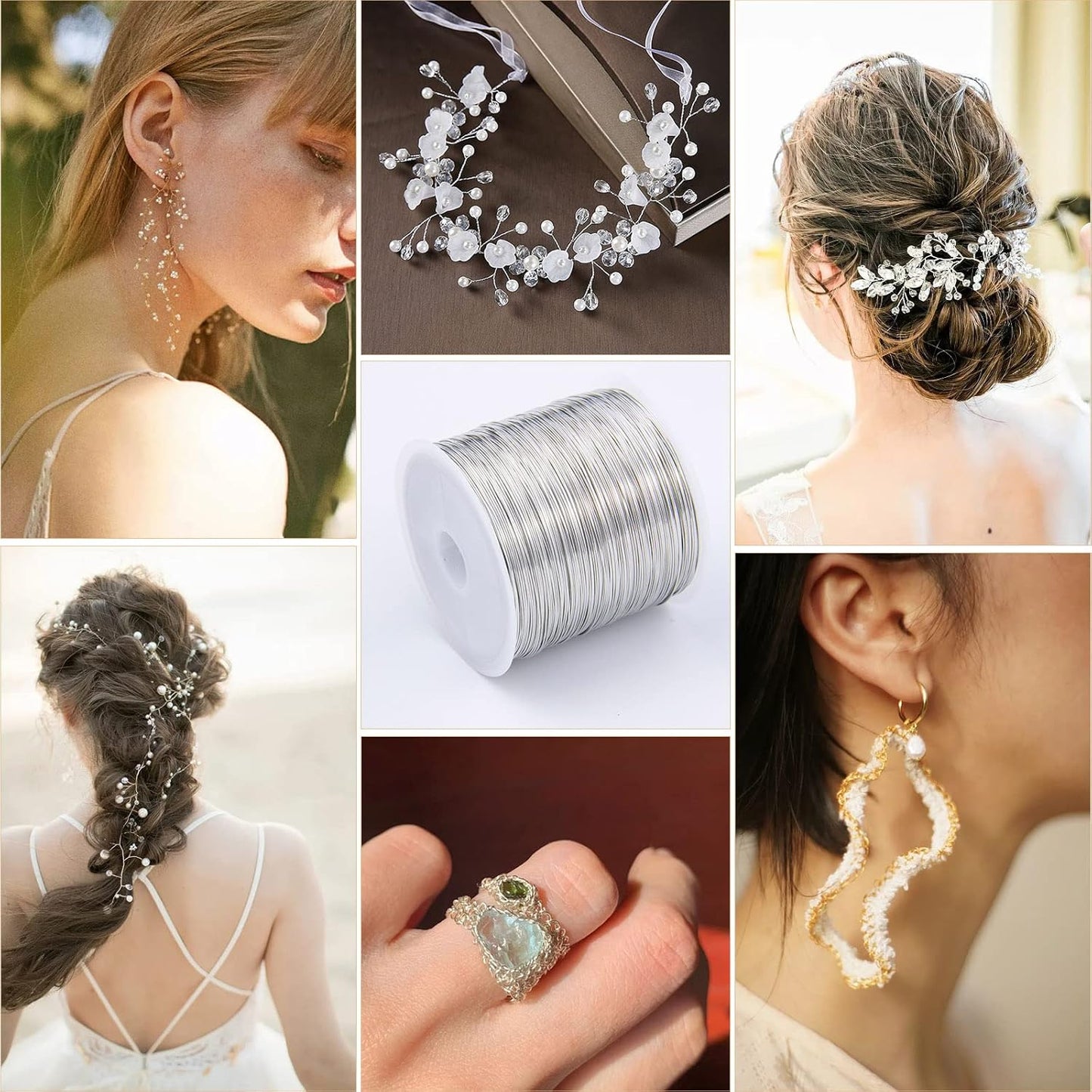 328 Feet 28 Gauge Craft Wire - Silver Plated Thin Brass Wire, Soft Metal, Bulk for Jewelry Making