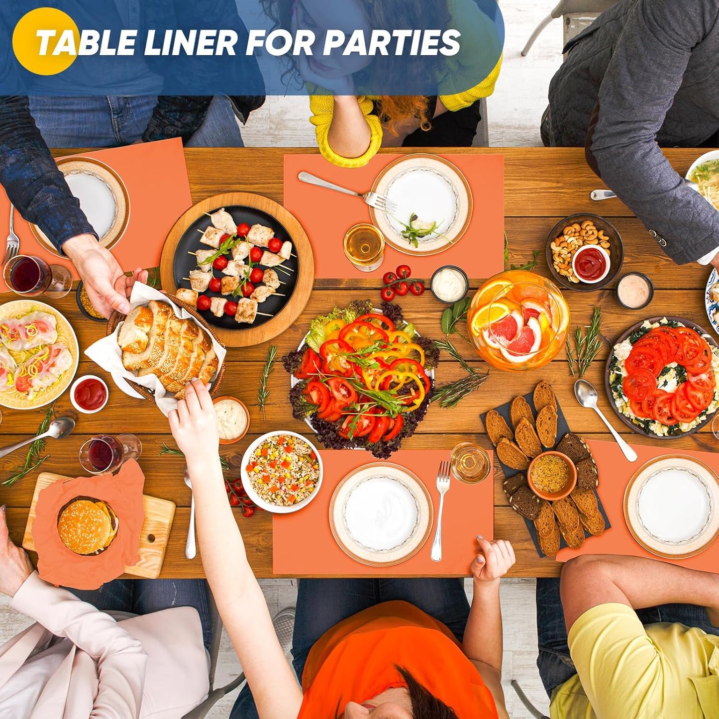 Orange Halloween Wrapping Paper 15"x450", Solid Color Orange Red Construction Bulletin Board Art Poster Decorative Craft Paper Roll, Christmas Birthday Wedding Anniversary DIY Bouquet Flower Gift Wrap