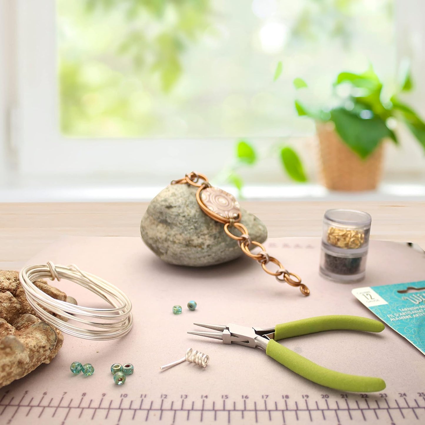 The Beadsmith Wire Elements Craft Wire – Tarnish Resistant, Soft Temper, Round, Silver Color – 1.3mm, 16 Gauge, 15 Foot Spool – Jewelry Making, Wire Wrapping, Floral, & Other DIY Crafts