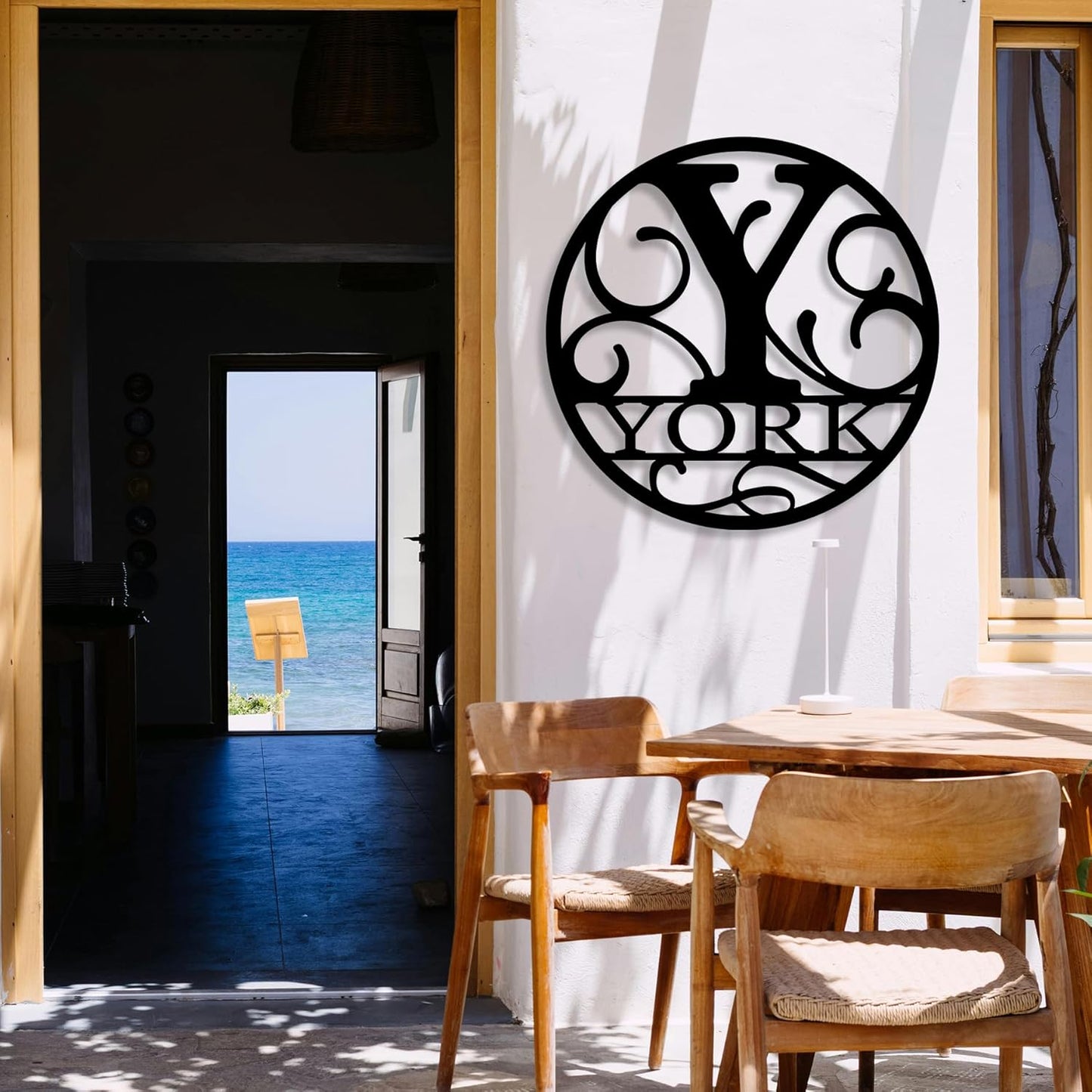 Personalized Metal Name Signs, Split Letter Monogram Wall Decor, Custom Last Name Sign, Family Name Sign for Outdoor, Personalized Wedding Gift, Garden Decor, Metal Wall Art, Housewarming Gift (MonogramDesign_11)