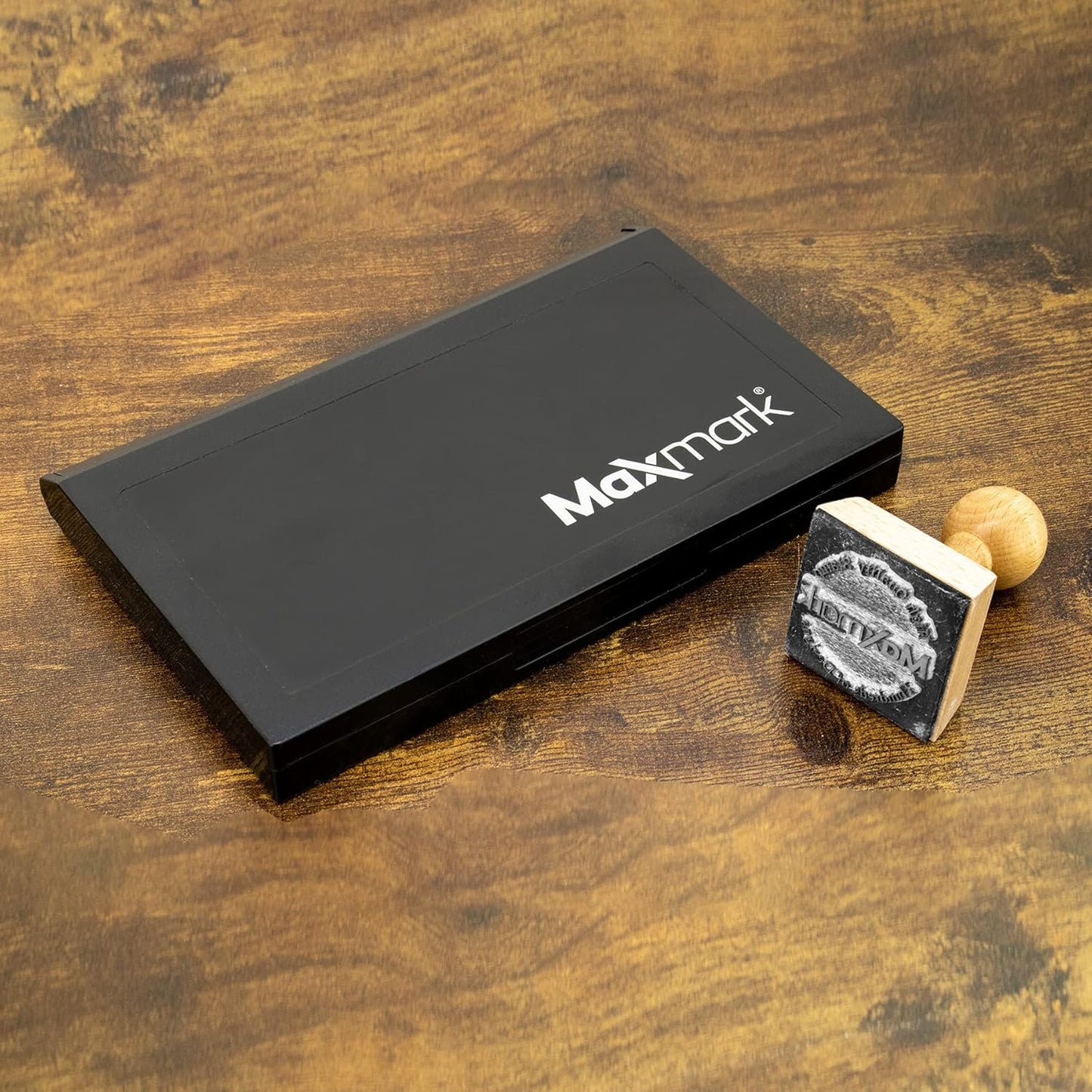 MaxMark Large Light Blue Stamp Pad - 4-1/4" by 7-1/4" - Premium Quality Felt Pad