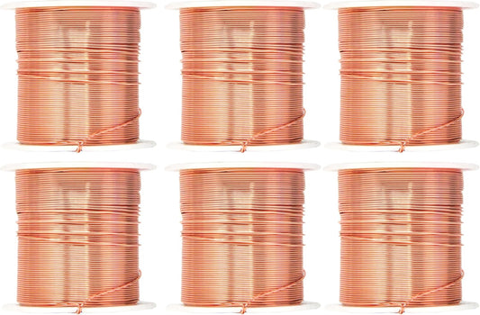 Mandala Crafts 22 Gauge Anodized Aluminum Craft Wire for Jewelry Making - 450 FT Colored Flexible Rose Gold Combo Wire - Bendable for Bonsai Armature Crafting Sculpting