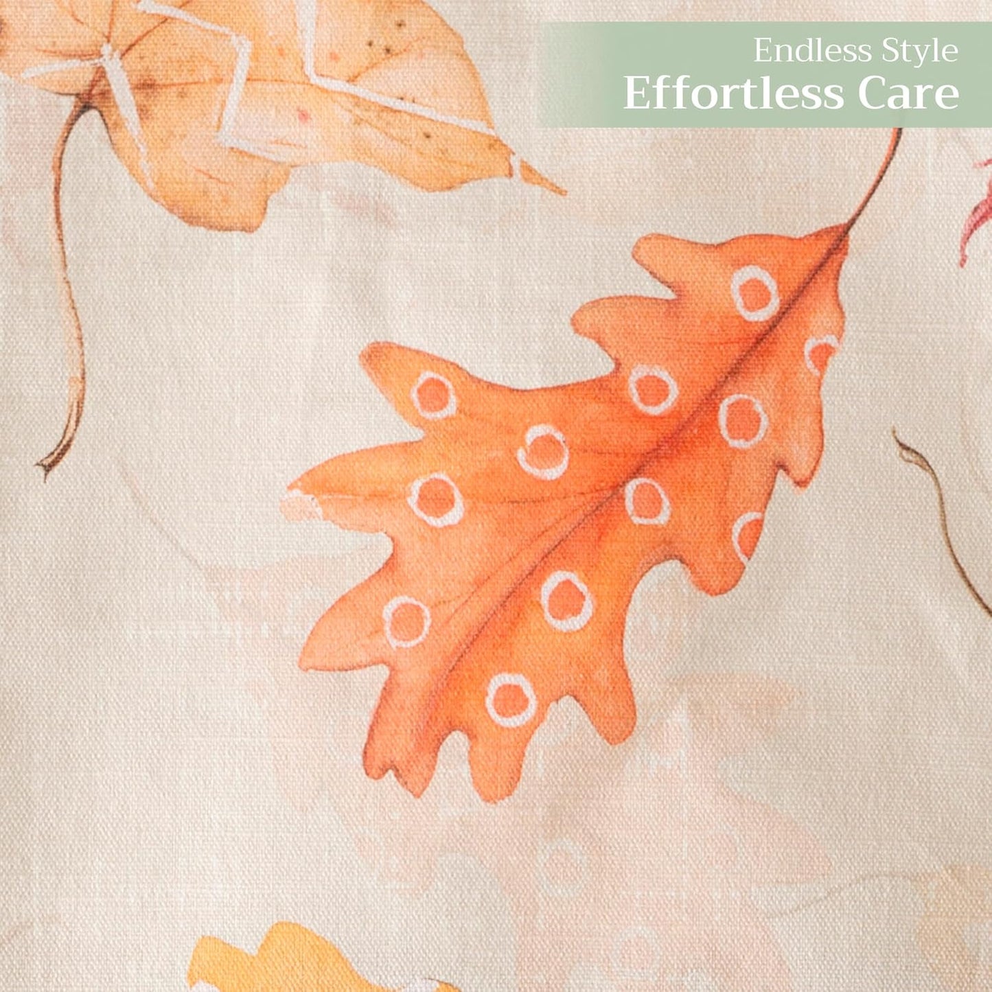 Maison d' Hermine Table Runner 100% Cotton Single Layer Table Runners 72 inches Long for Thanksgiving Christmas Decorations Home Kitchen Dining Party Wedding (Colours of Autumn, 14.5" x 72")