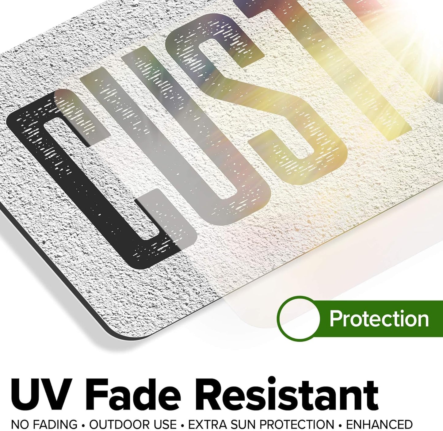 Custom Sign, Custom Street Sign, 11 Font Colors, 13 Font Styles, 4 Hole Options, 22 Sizes, 6x18 Inches, Rust Free DiBound, Fade Resistant, Made in USA by My Sign Center (Concrete)