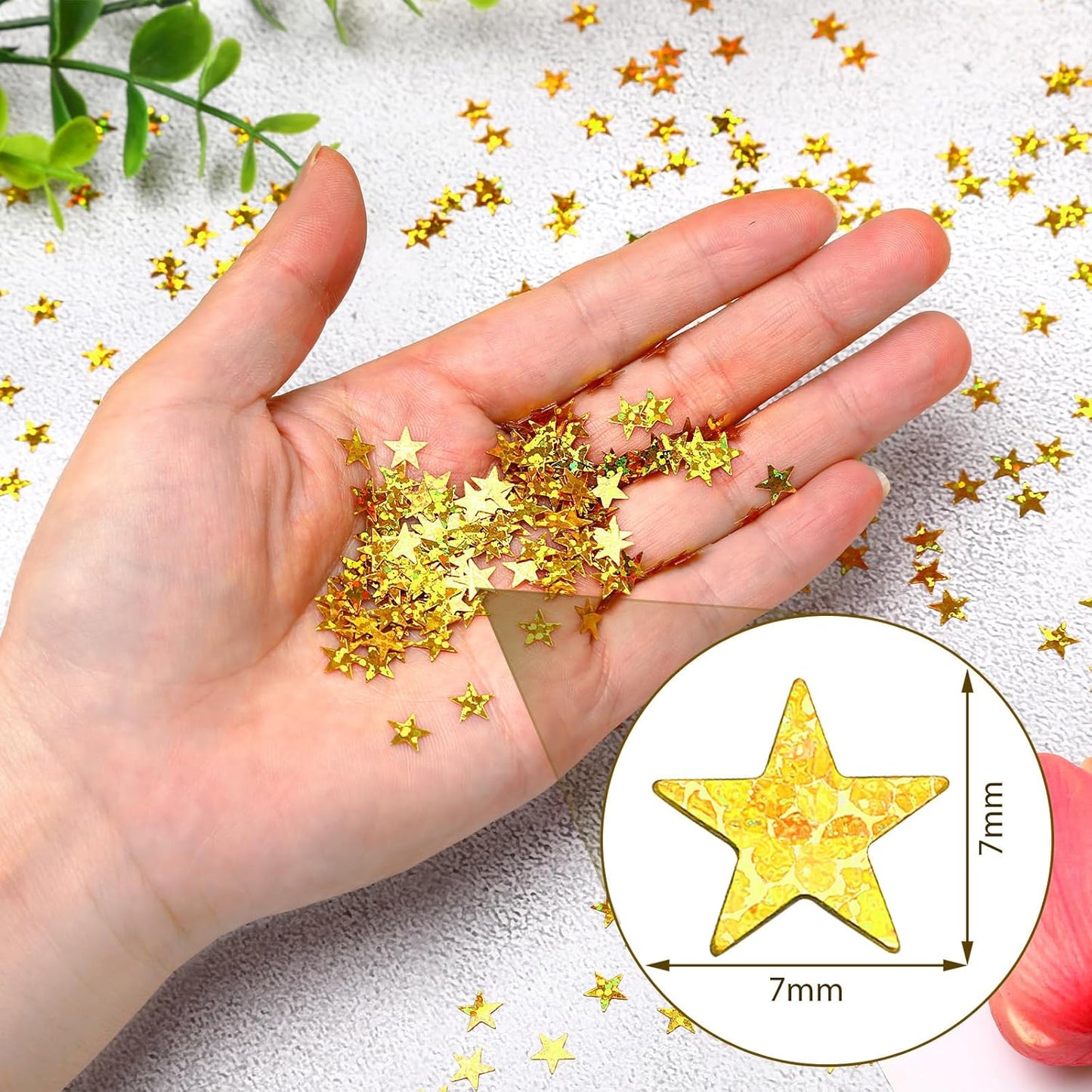 MARFOREVER Gold Star Confetti, Glitter Star Confetti Birthday Scatter Table Centerpiece Metallic Sequin Sprinkles Stars for Baby Shower Wedding Christmas Valentine Party Decorations