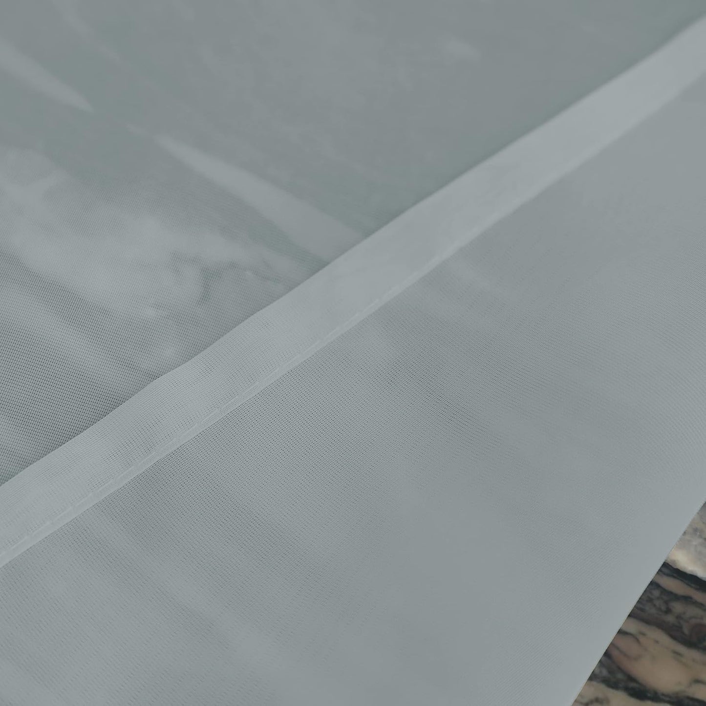 Window Light Gray Sheer Curtains 130 Inches Long 2 Panels Sheer Curtain Basic Rod Pocket Panel for Bedroom Children Living Room Yard Kitchen (Light Gray, 52" W x 130" L | 2 pcs)