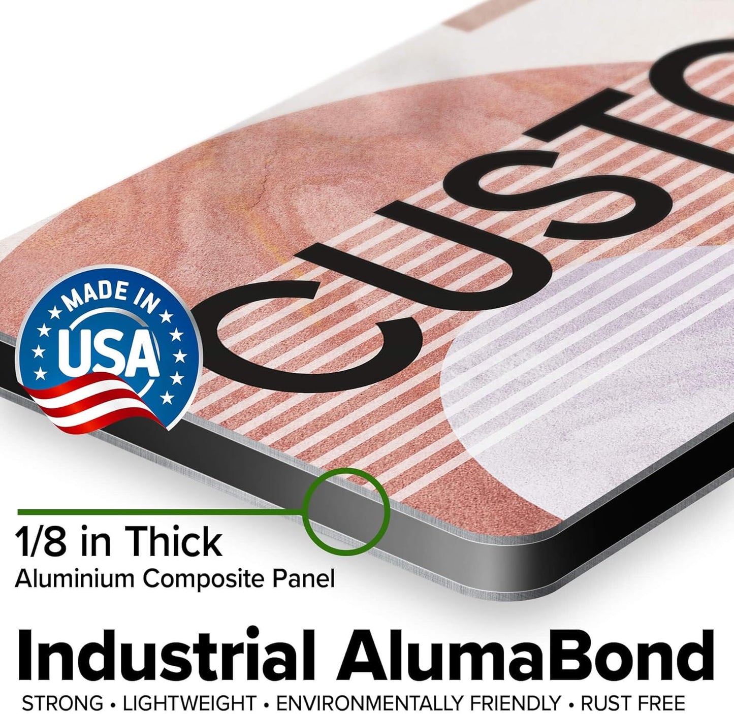 Custom Sign, Custom Street Sign, 11 Font Colors, 13 Font Styles, 4 Hole Options, 22 Sizes, 6x18 Inches, Rust Free DiBound, Fade Resistant, Made in USA by My Sign Center (Mid-Century Modern 2)