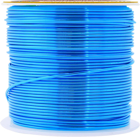 Mandala Crafts 18 Gauge Anodized Aluminum Craft Wire for Jewelry Making - 100 FT Colored Flexible Bondi Blue Wire - Bendable for Bonsai Armature Crafting Sculpting