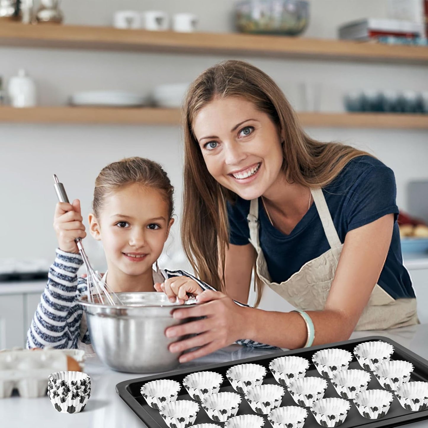 COcnny Soccer Mini Cupcake Liners - 600pcs Football Mini Baking Cups Muffin Cupcakes Wrappers for Boys Teens Birthday, Sport Theme Cake Wrap Making Supplies for Celebration Holiday Baby Shower Party