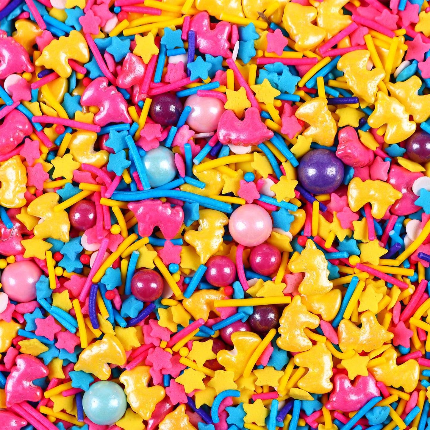 Edible Unicorn Sprinkles for Cake Decorating, Unicorn Sprinkles Mix, Perfect for Baking, Ice Cream, Macaron, Cookies, Cupcake and Cake Decoration(120g/4.23oz)