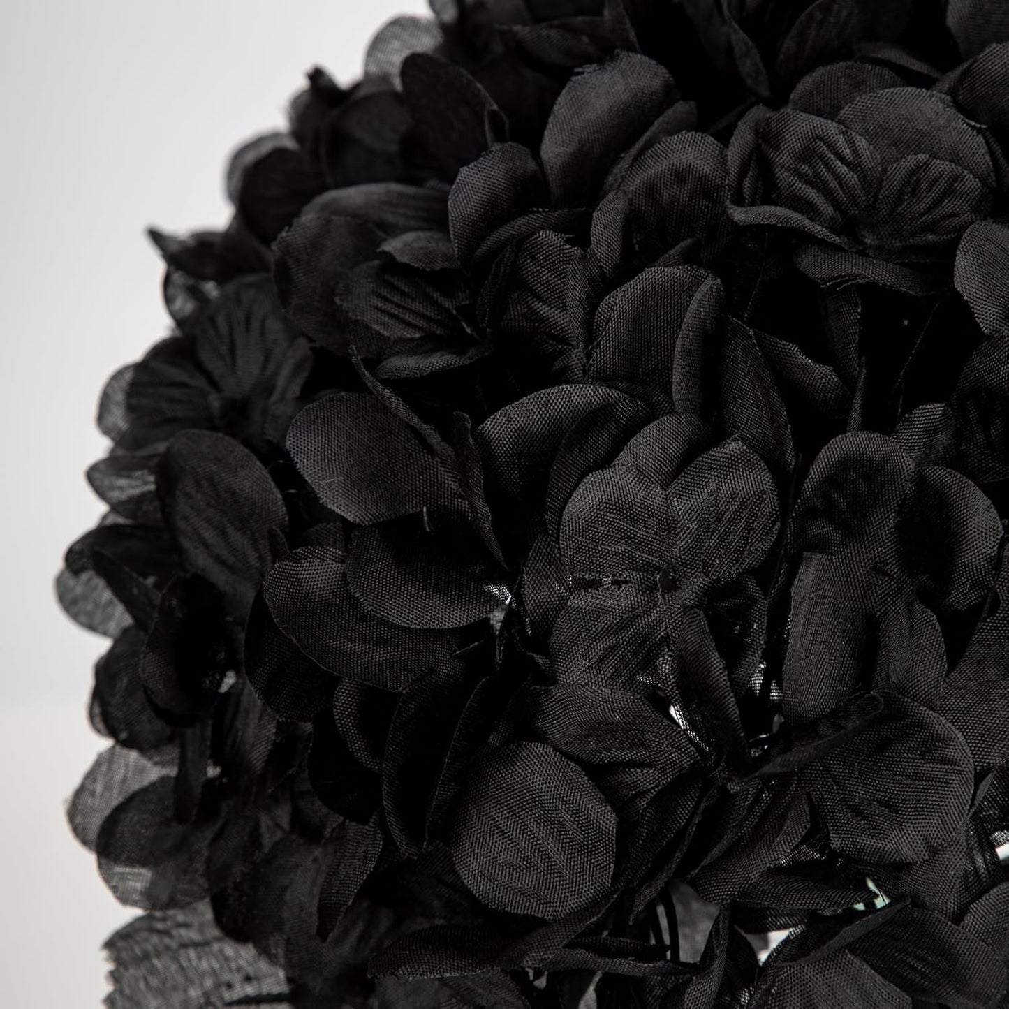 Hollyone Hydrangea Fall Flowers Artificial for Decoration with Glass Vase Black Silk Faux Flowers Arrangements in Vase with Faux Water Fake Floral Bouquet Table Centerpiece Fall Decorations for Home