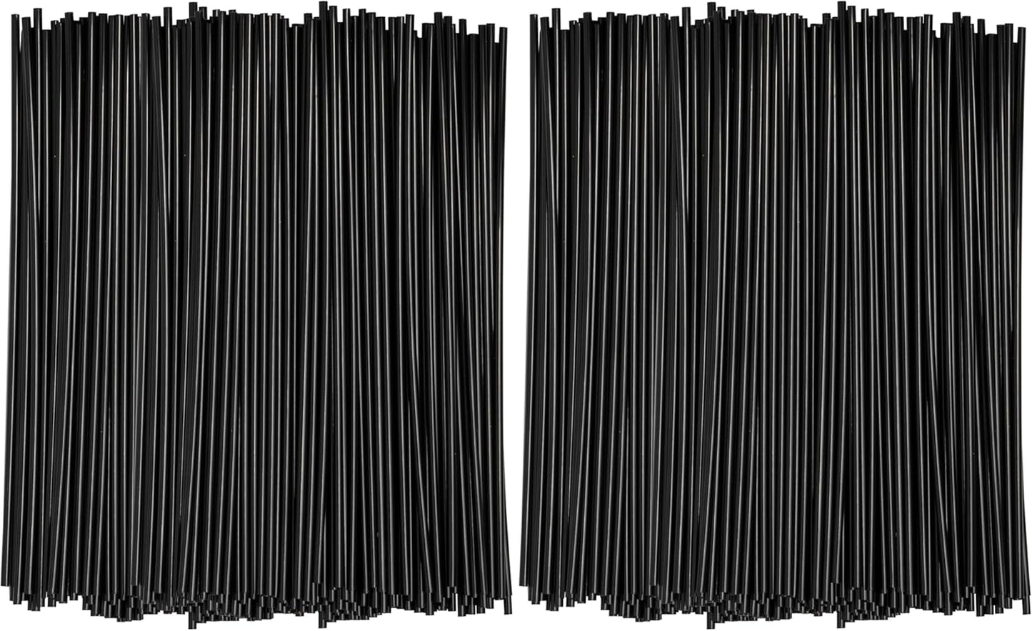 Comfy Package [7 Inch - 1000 Count] Black Coffee Drink Stirrers & Cocktail Straws - Disposable Plastic Sip Stir Sticks for Hot & Cold Beverages (Pack of 2)