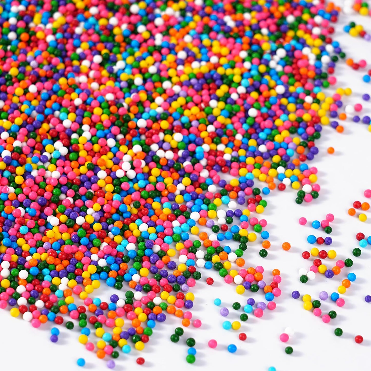 Rainbow Nonpareils Sprinkles, 4.23oz Nonpareils, Edible Rainbow Sprinkles for Cake Decorating, Cookies, Cupcakes, Macarons, Donuts and Ice Cream Topping(120g)