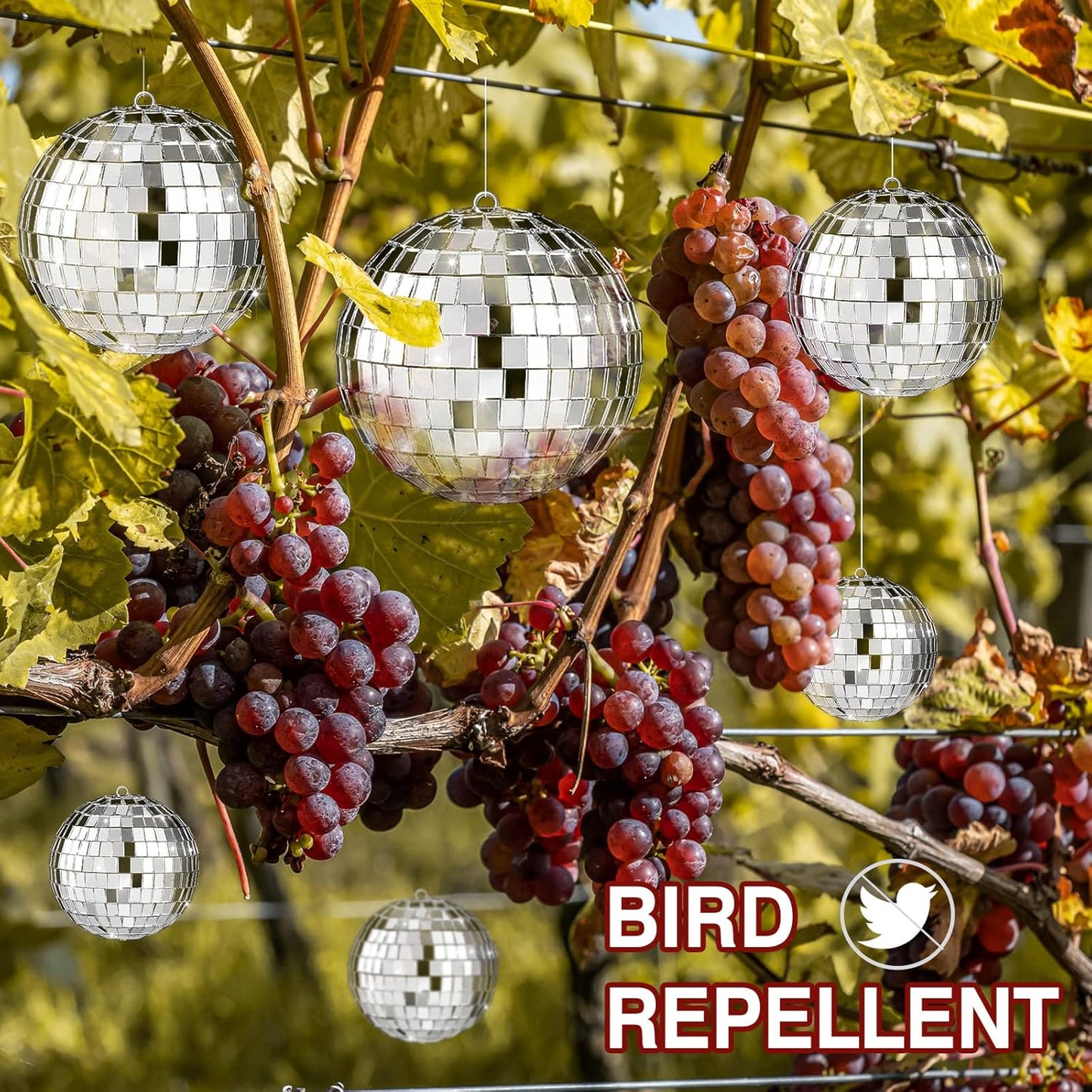 Funtery 100 Pcs Mirror Disco Balls Bulk Assorted Silver Hanging Disco Ball Decor for Home Wedding Birthday Dance Music 70 S Theme Party Christmas Tree Ornaments(1.2'', 2'', 3.2'', 4'')