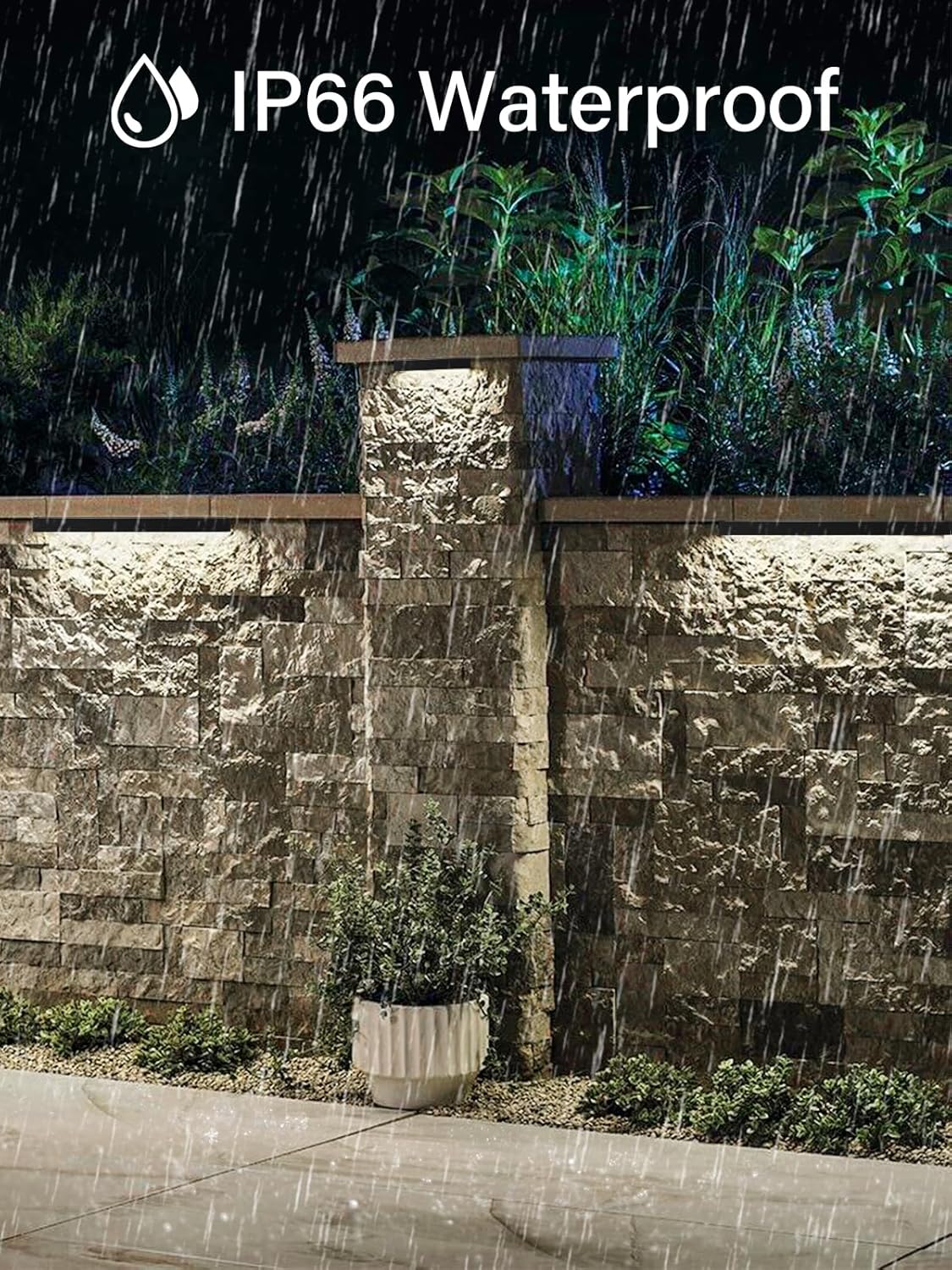 5W Retaining Wall Lights 7 inch LED Hardscape Lighting Low Voltage Landscape Paver Lights 12V Step Lights Outdoor IP66 Waterproof 3000K Soft White Stair Deck Lighting (12 Pack+ Connectors)