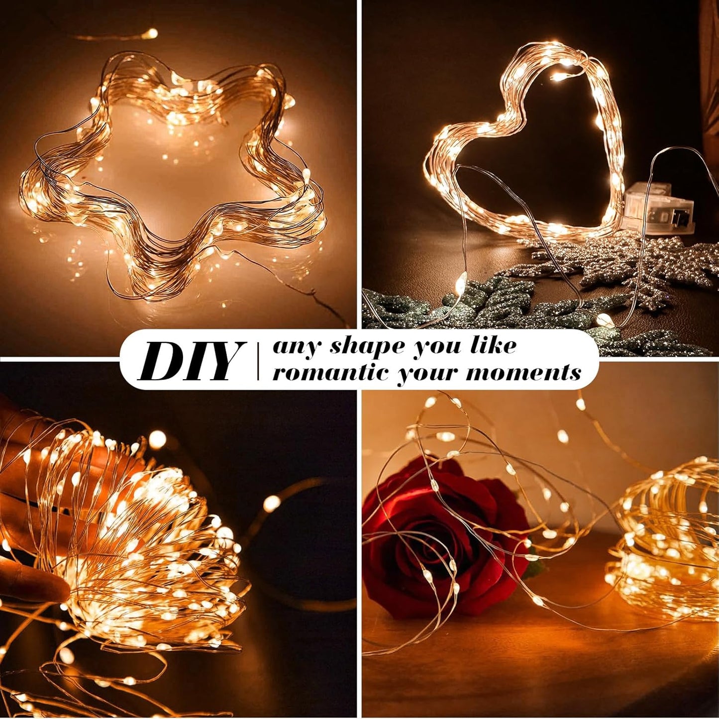 ZGWJ 8 Pack Halloween Fairy Lights Battery Operated, 7ft 20 Mini LED Halloween Fairy String Lights Silver Wire 3 Modes Waterproof for DIY, Parties, Bedroom Decorations,Orange