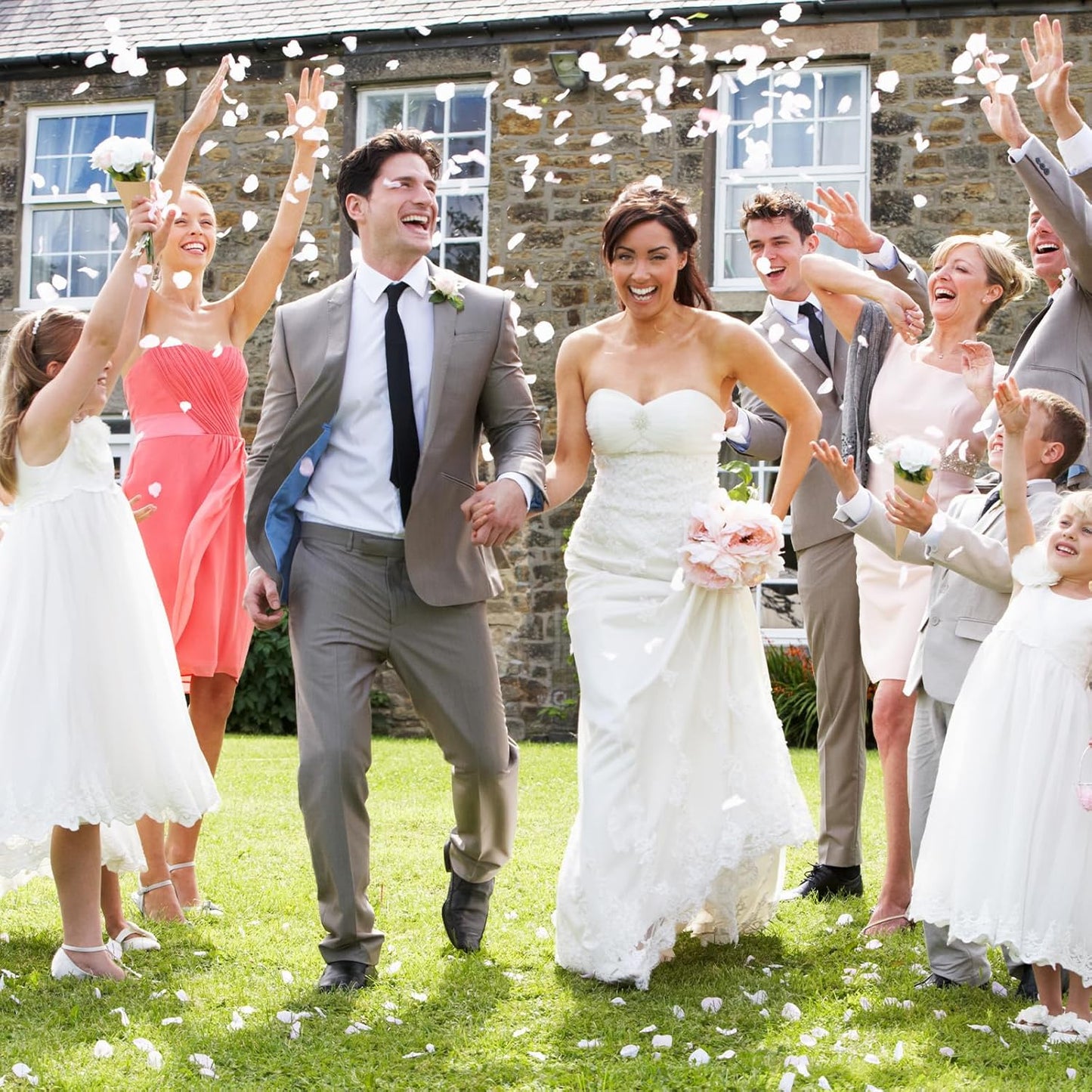 PATIKIL Dried Flower Confetti Cones, 30Pcs Paper Tapers Cone Holder with Dried Rose Petals / Sticker for Wedding Party Engagement Birthday DIY Decoration, Purple