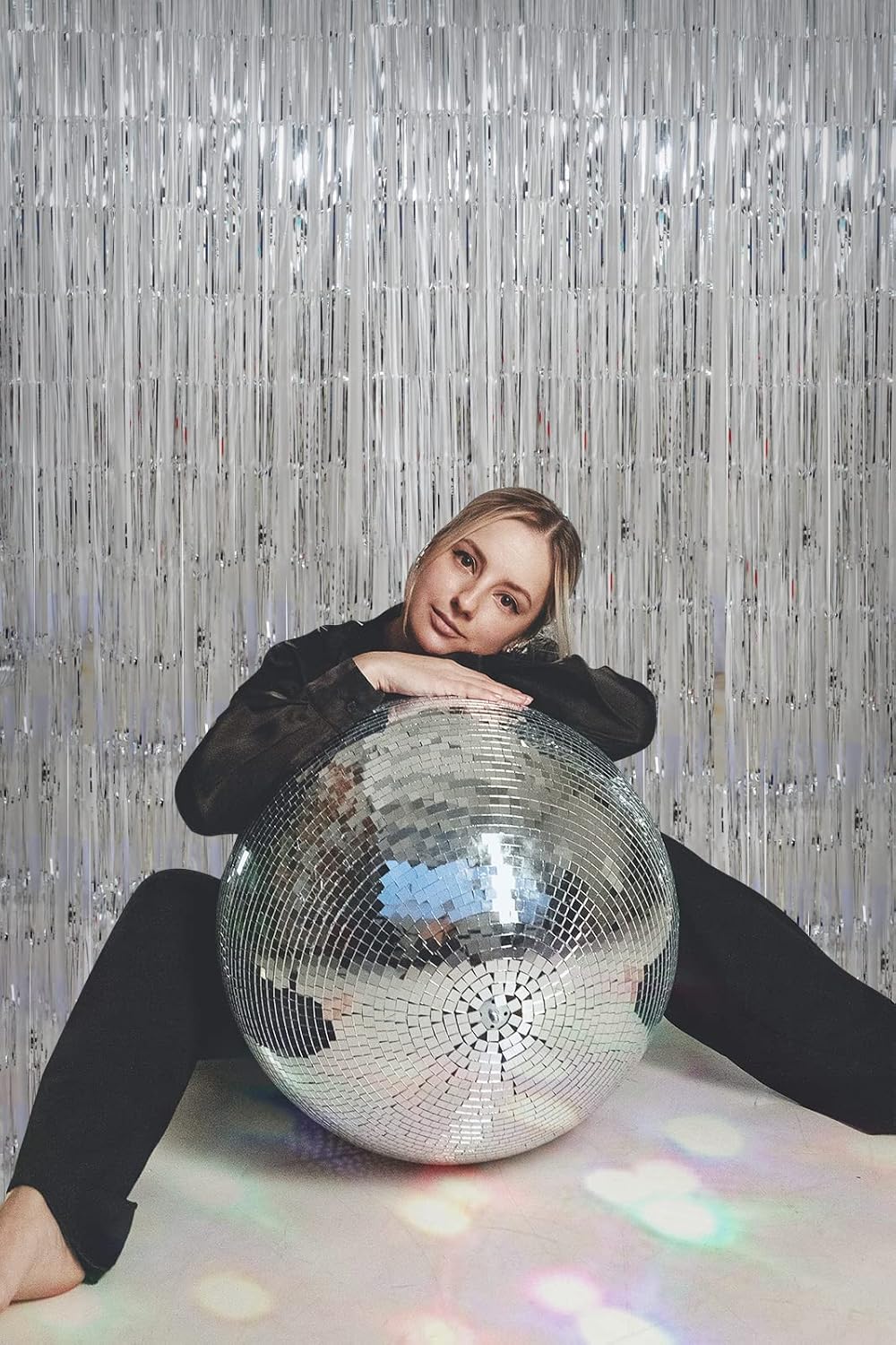 Silver Tinsel Fringe Backdrop Curtains for Parties, Melsan 3.2 x 8 ft Foil Streamer Disco Party Decorations Photo Booth for Birthday, Engagement, New Year Eve, Pack of 2