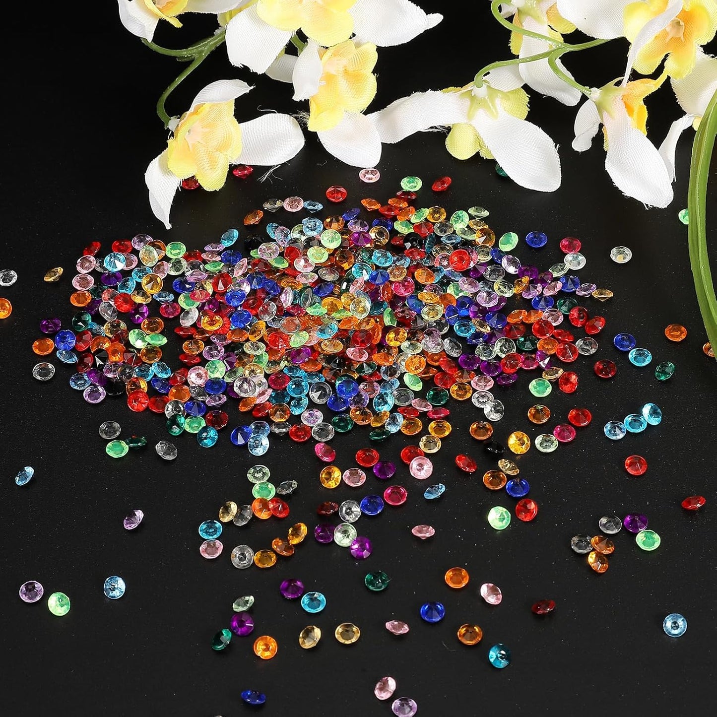 PATIKIL 10000 Pcs Wedding Table Scatter Confetti Crystals 4.5mm Acrylic Diamonds Vase Fillers Gems for Table Centerpiece Decorations Party Vase Beads, Dark Red