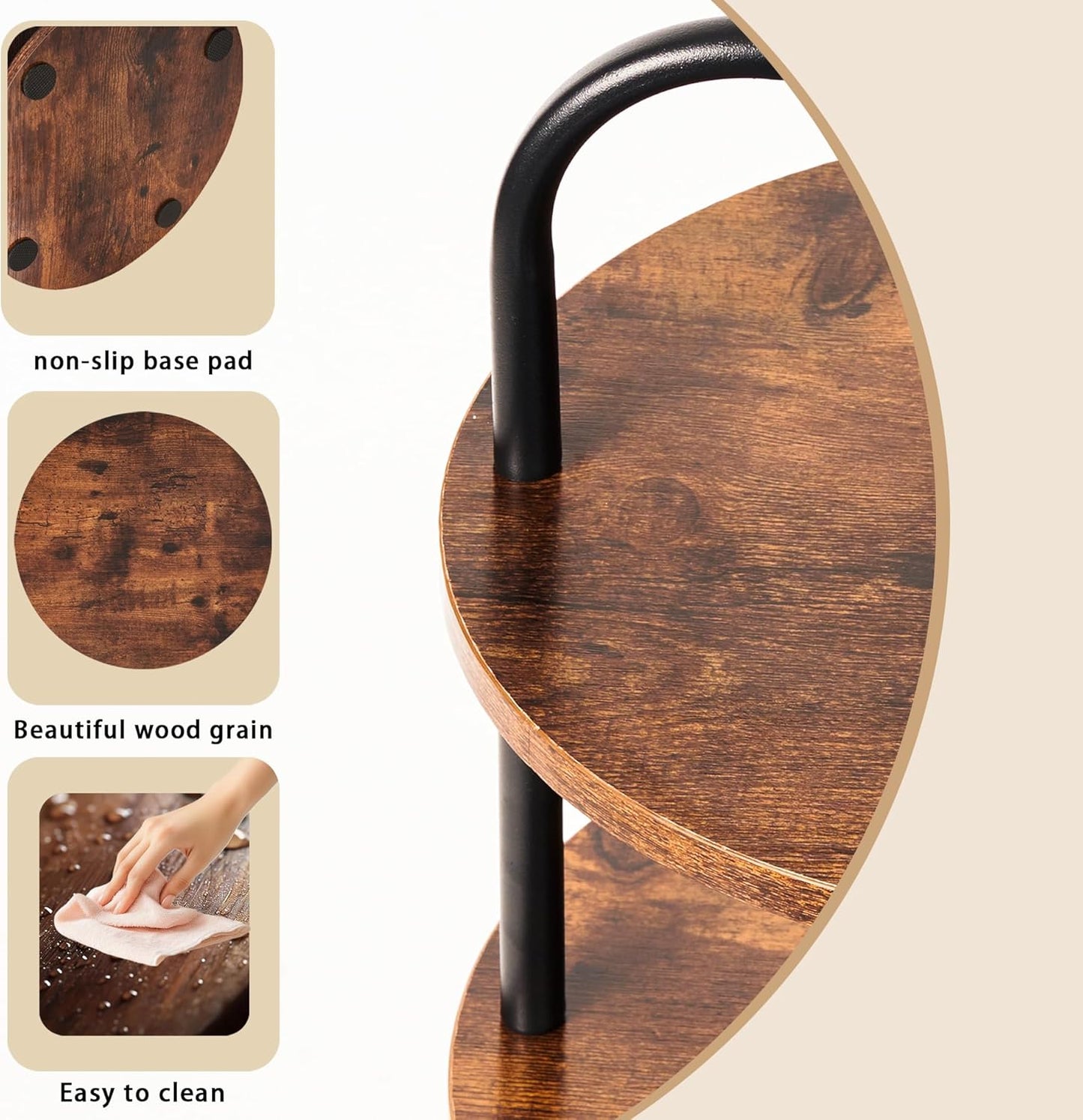 Cupcake Stand 2 Pack, Tower-Style Value Set for 100 Cupcakes - Large 3-Tier Dessert Table Display & Serving Tray Sets, Tiered MDF Cake Stands for Wedding Birthday Baby (Save $10vs Singles)