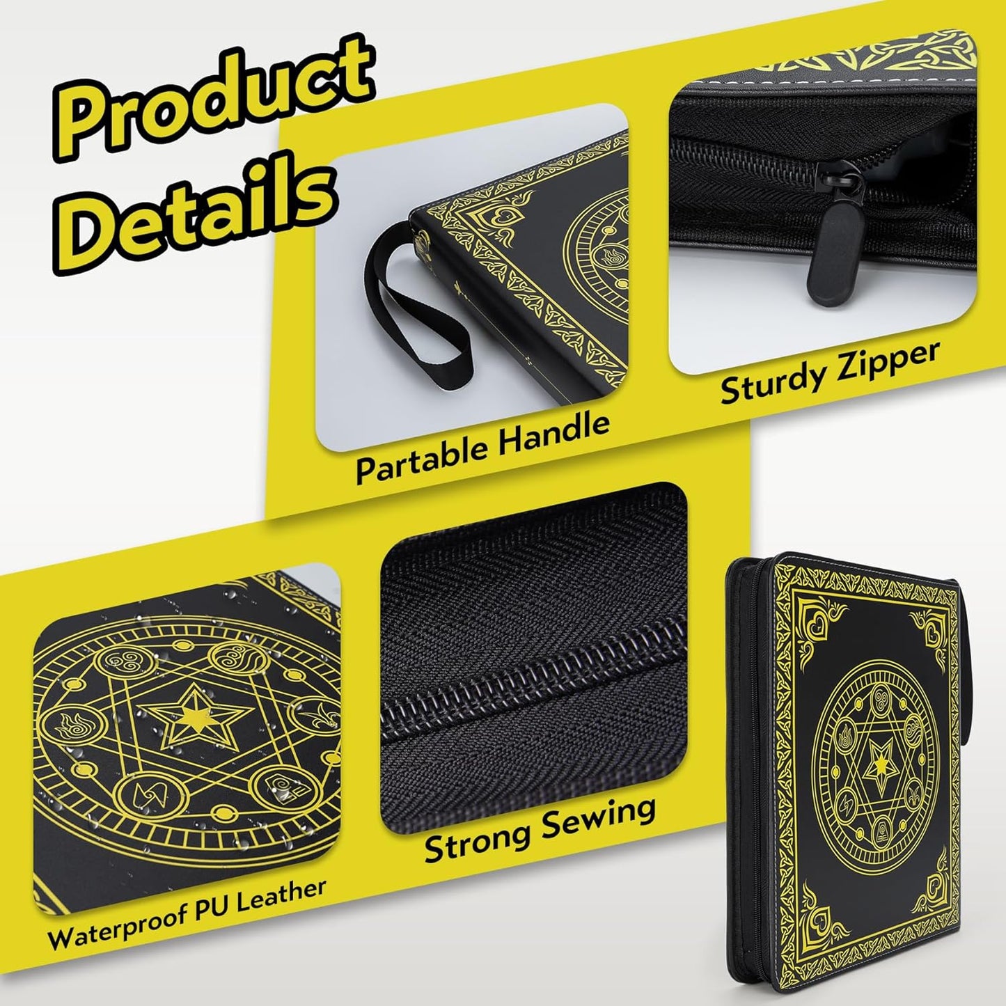 9 Pocket Card Binder for MTG/YGO/PTCG/Game Cards, Holds 900 Cards,Premium Collector Card Album for Standard Cards,Toys Gifts for Kids(MTG)