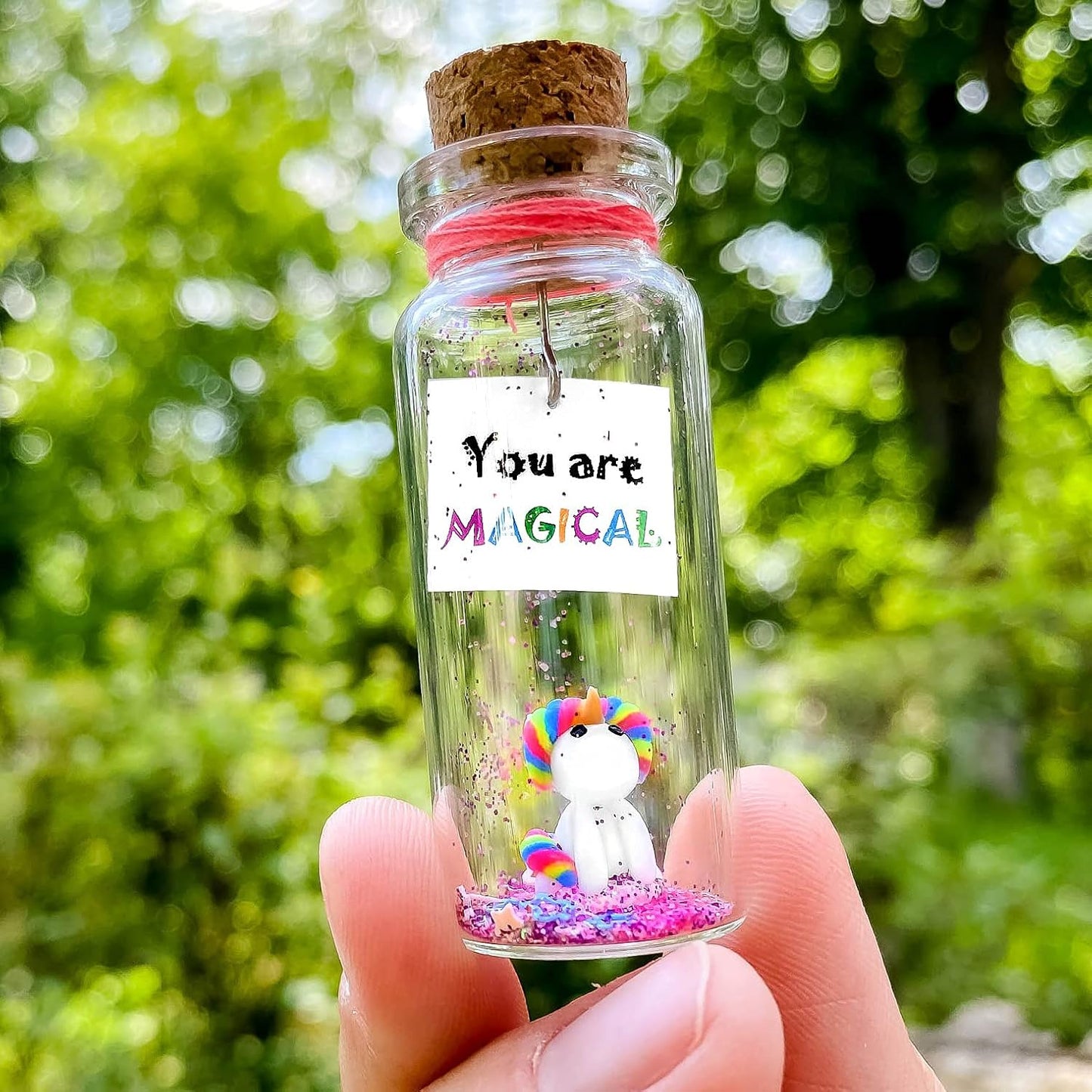Kseniya Revta Inspirational Message in a Bottle Gift Idea - Classy Gifts for Friends and Family - Unique Boyfriend Girlfriend Presents (Rainbow Unicorn - You Are Magical, Gift Bottle)