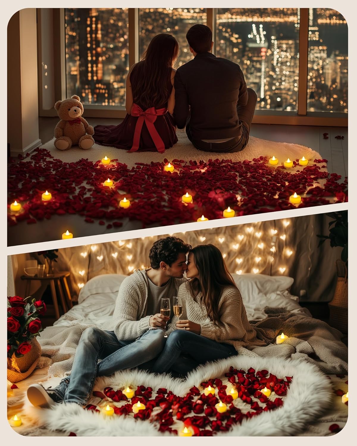 Amagic 24 Pack Timer Tea Lights Candles Battery Operated Candles with 6H Timer, Auto On Daily, Flickering LED TeaLights for Wedding, Table Centerpiece, Home Decor, Christmas, Halloween, Ivory Base