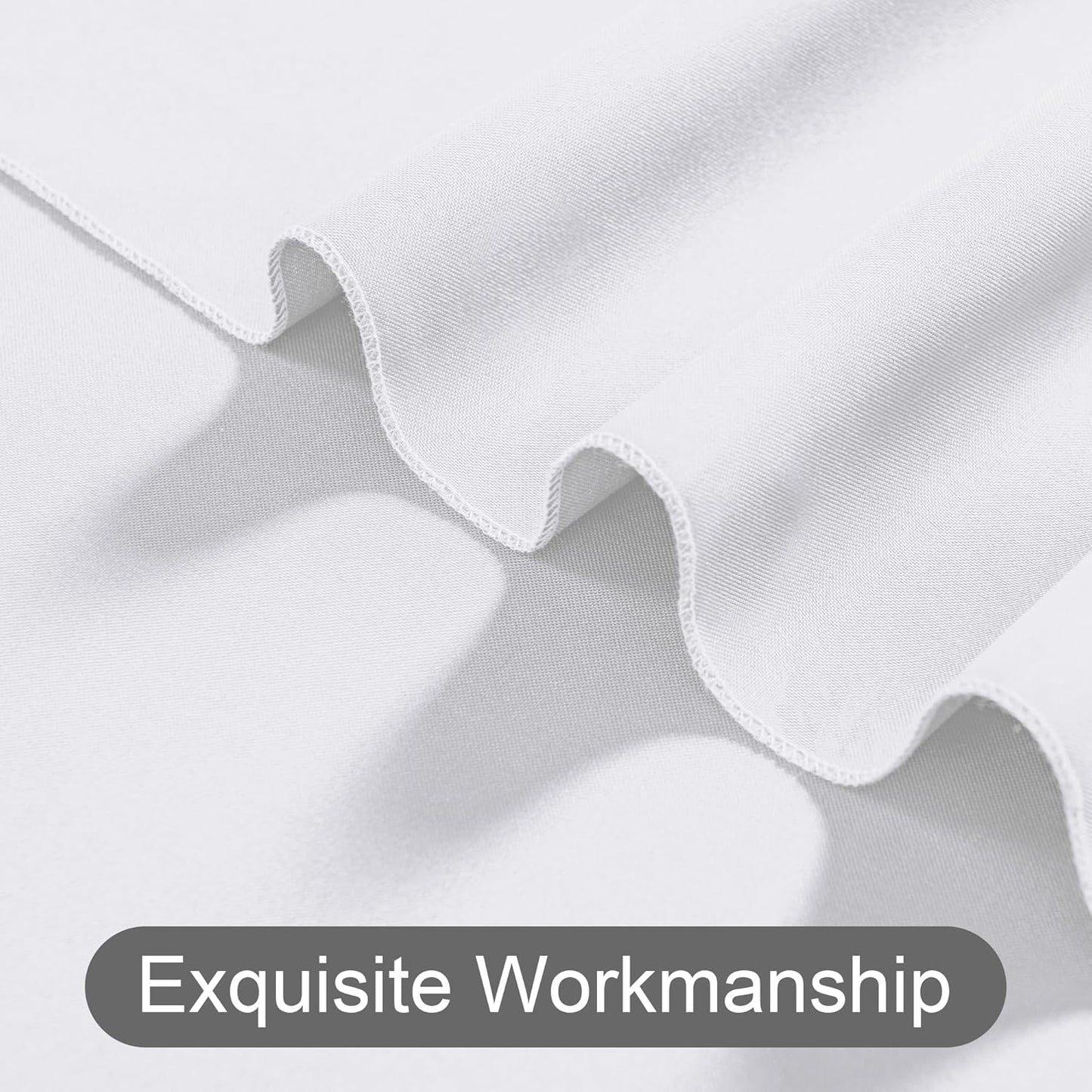 DWCN 10x10 FT White Backdrop Curtains for Parties, Photography Backdrop Drapes with Rod Pockets for Wedding Decorations Stage Birthday Family Gatherings, 2 Panels 5ft x 10ft