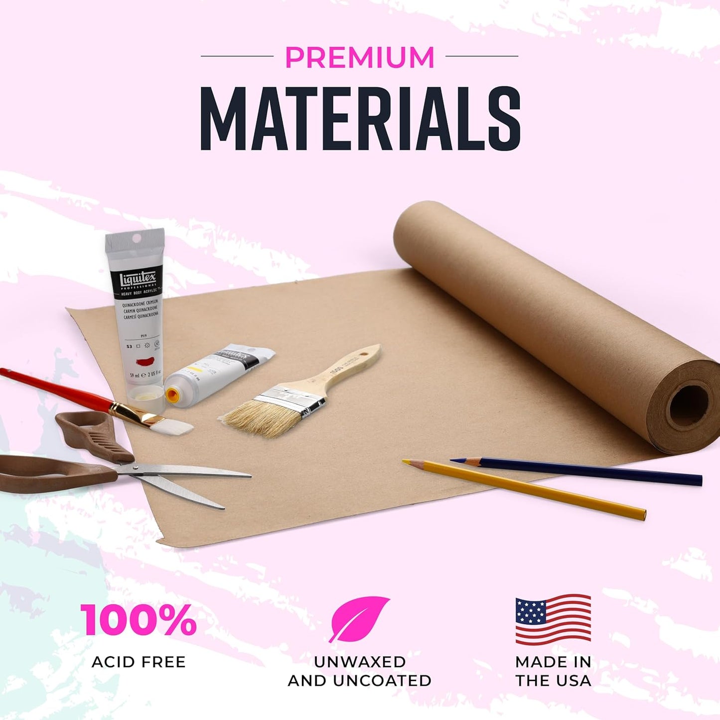 Bryco Goods Jumbo Kraft Paper Roll - Brown - 18" x 2100" (175') - USA Made - Suitable for Packing - Moving - Shipping - Crafts - Wall Art - Bulletin Boards - Floor Covering - Table Runner