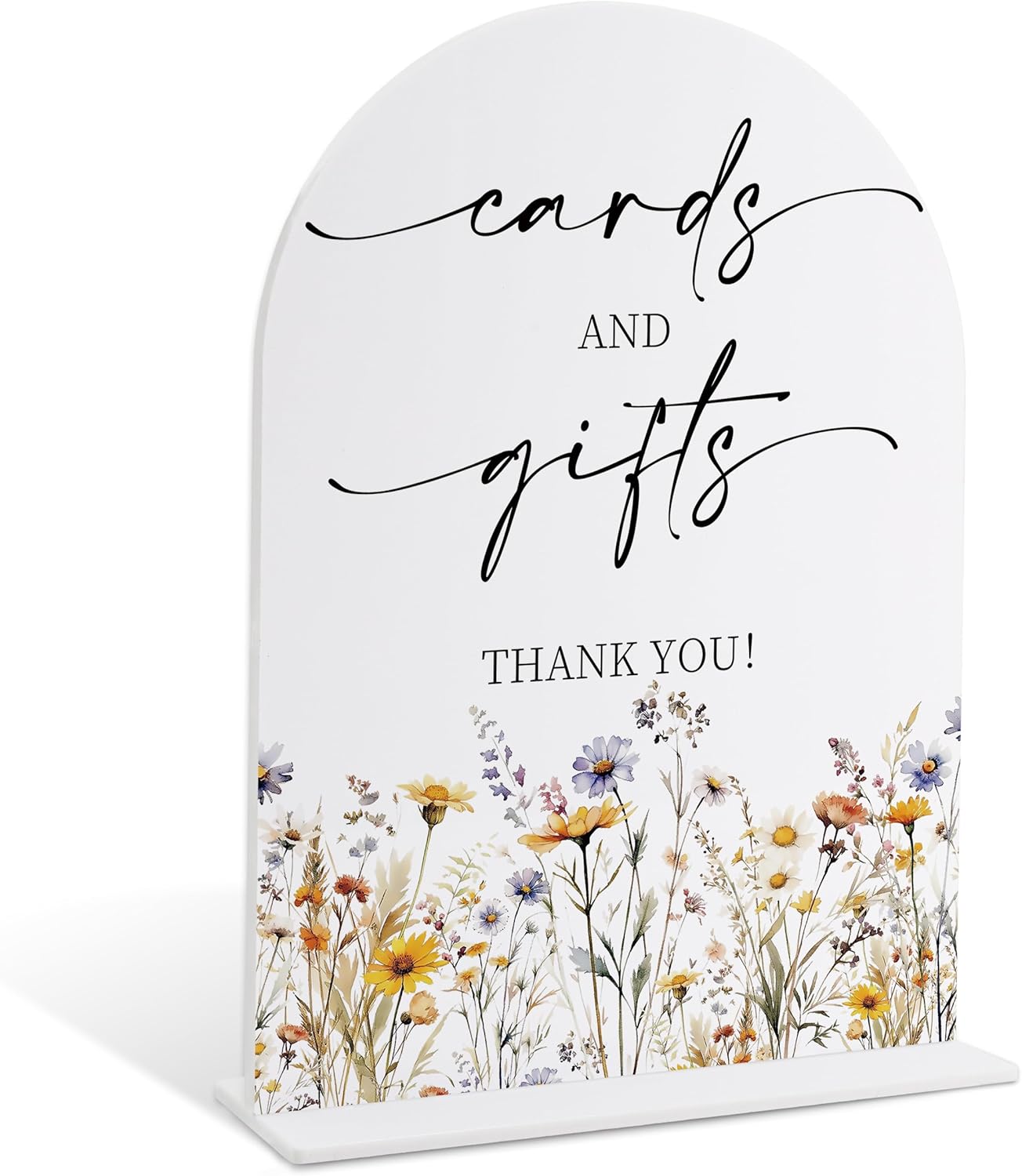 Wedding Signs for Ceremony and Reception, Boho Floral Cards And Gifts Sign, Wedding Signage with Stand, Bridal Shower Table Centerpieces, Supplies for Engagement Reception and Event Party, 30