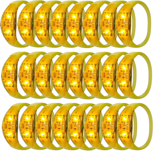 100 Pcs LED Bracelets Sound Activated with Flashing LED Strobe Music Control Light Up Bracelets for Rave, Game Prizes, Birthday Party Favor,Valentine's Day gift