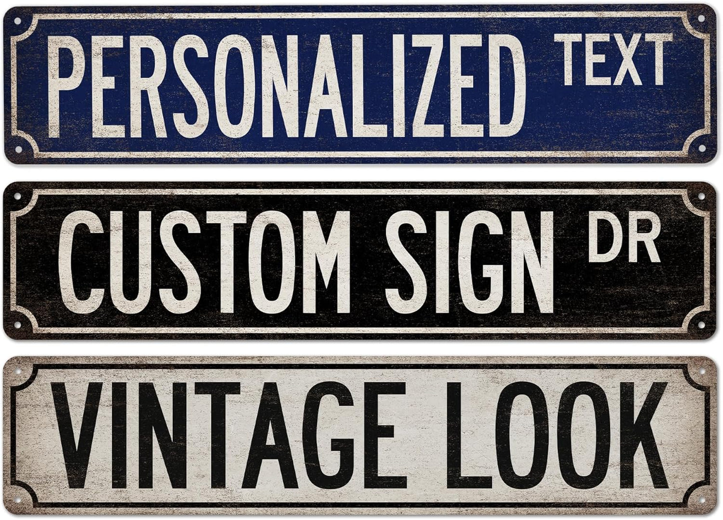 Custom Metal Sign Vintage Looking Personalized Signs - Made In USA - Custom Text Personalized Gifts For Men Gifts For Her Novelty Street Signs 104180016001