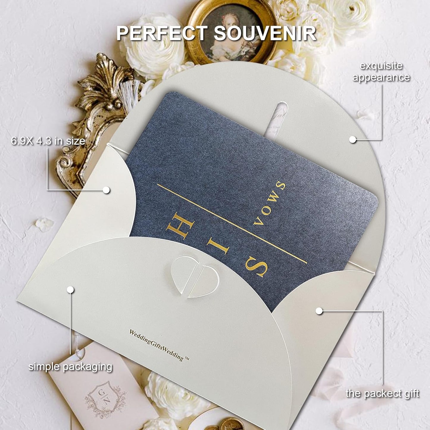 Wedding Vow Books His and Hers, Wedding Registry Gifts Ideas for Bride & Groom,Wedding Essentials