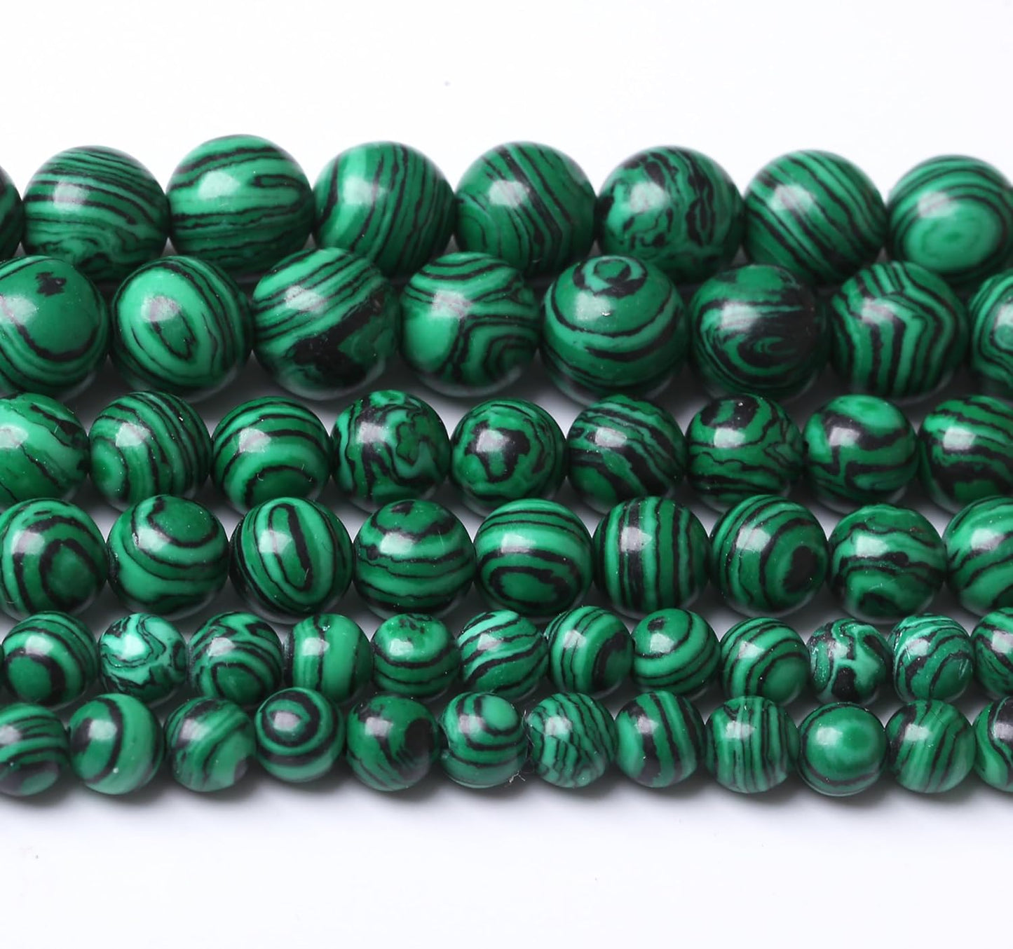 Turquoise Stone Beads Gemstone Round Crystal Energy Jade Beads Stone Beads for Jewelry Making DIY Bracelet Necklace Jewelry Making 1 Strand 15.5inch 4MM