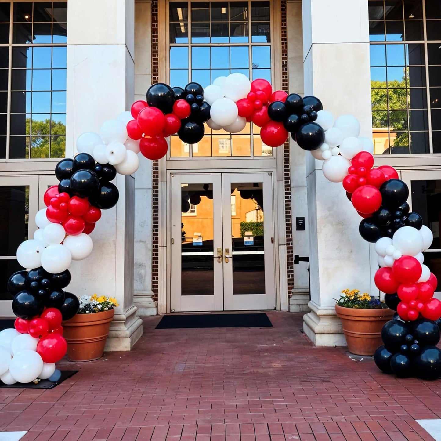 Red And Black Balloons, 60pcs Red Black White Balloons, Confetti Balloon White 3 Colour Star Foil Balloon For Birthday Baby Shower Party Wedding Graduation Bridal Shower Retirement Engagement Decor