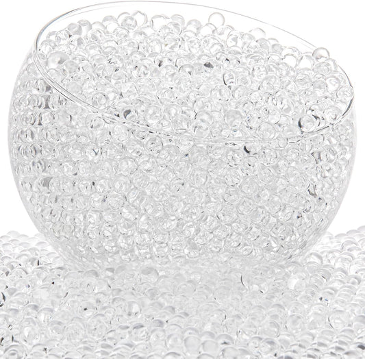ZTML MS 200,000 Pieces Clear Water Gel Jelly Beads, Clear Water Beads, Vase Filler for centerpieces, Non Toxic Water Beads for Soilless Planting, Floral Arrangement, Vase Filler (Clear)