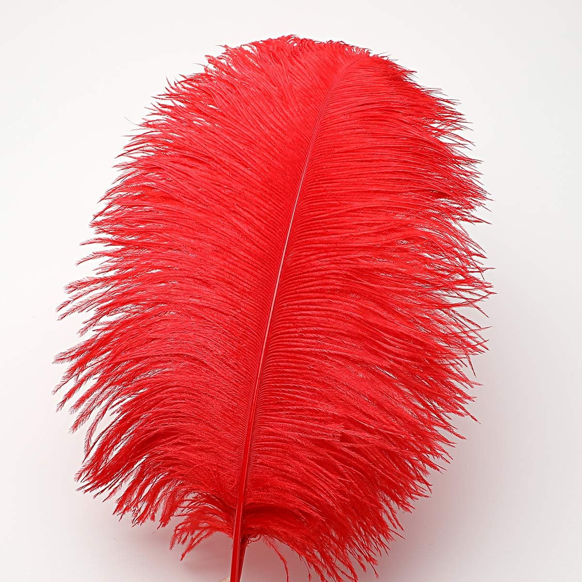 Ballinger Red Ostrich Feathers Bulk - 24Pcs 8-10inch Feathers for Crafts,Party Centerpieces,Wedding and Home Decor